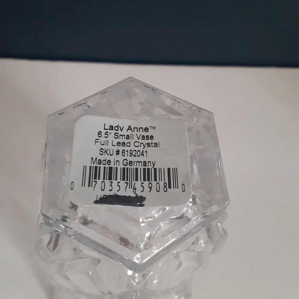 Gorman Lady Anne Crystal Vase 6.5